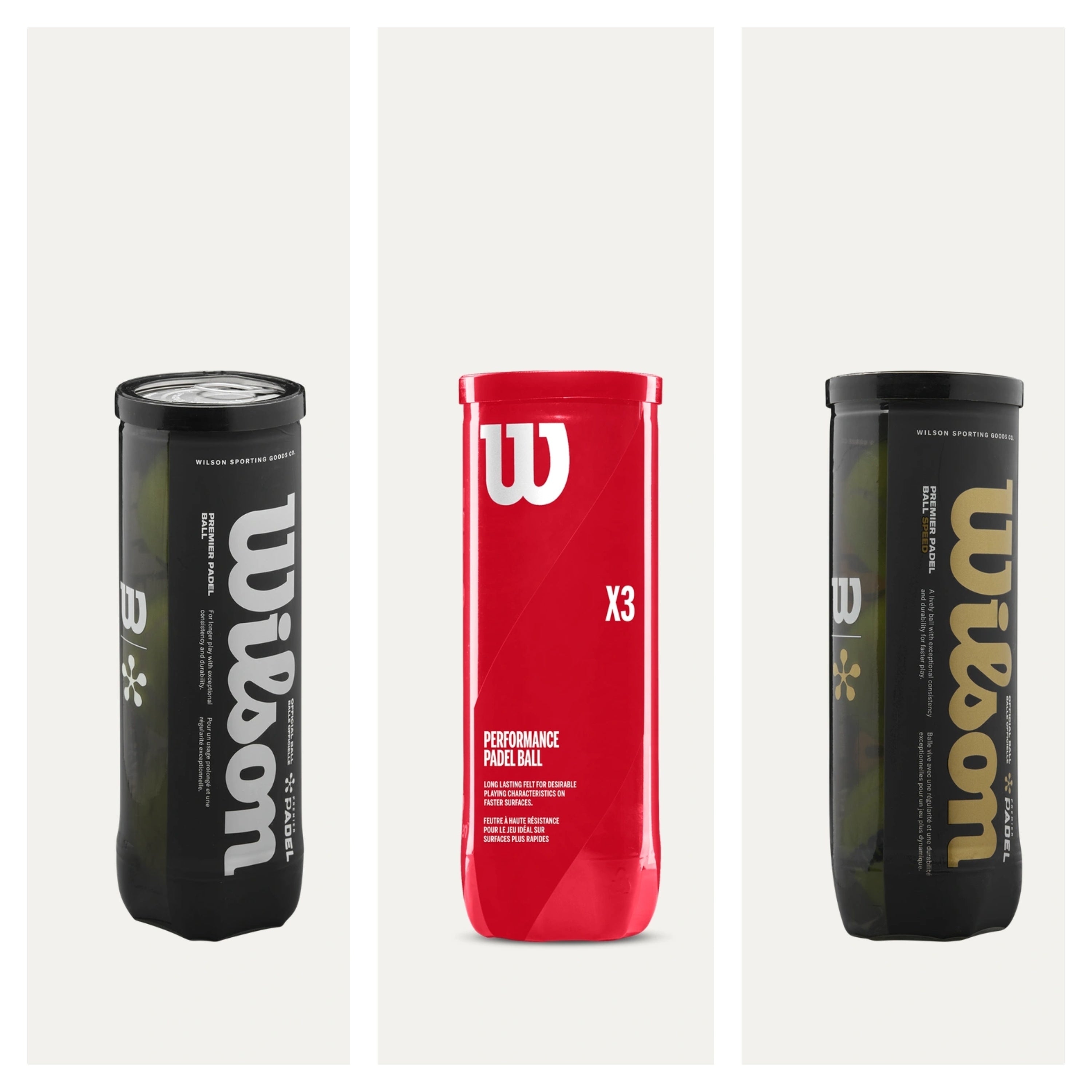 Differences Between Wilson Padel Balls - X3, Premier, Premier Speed